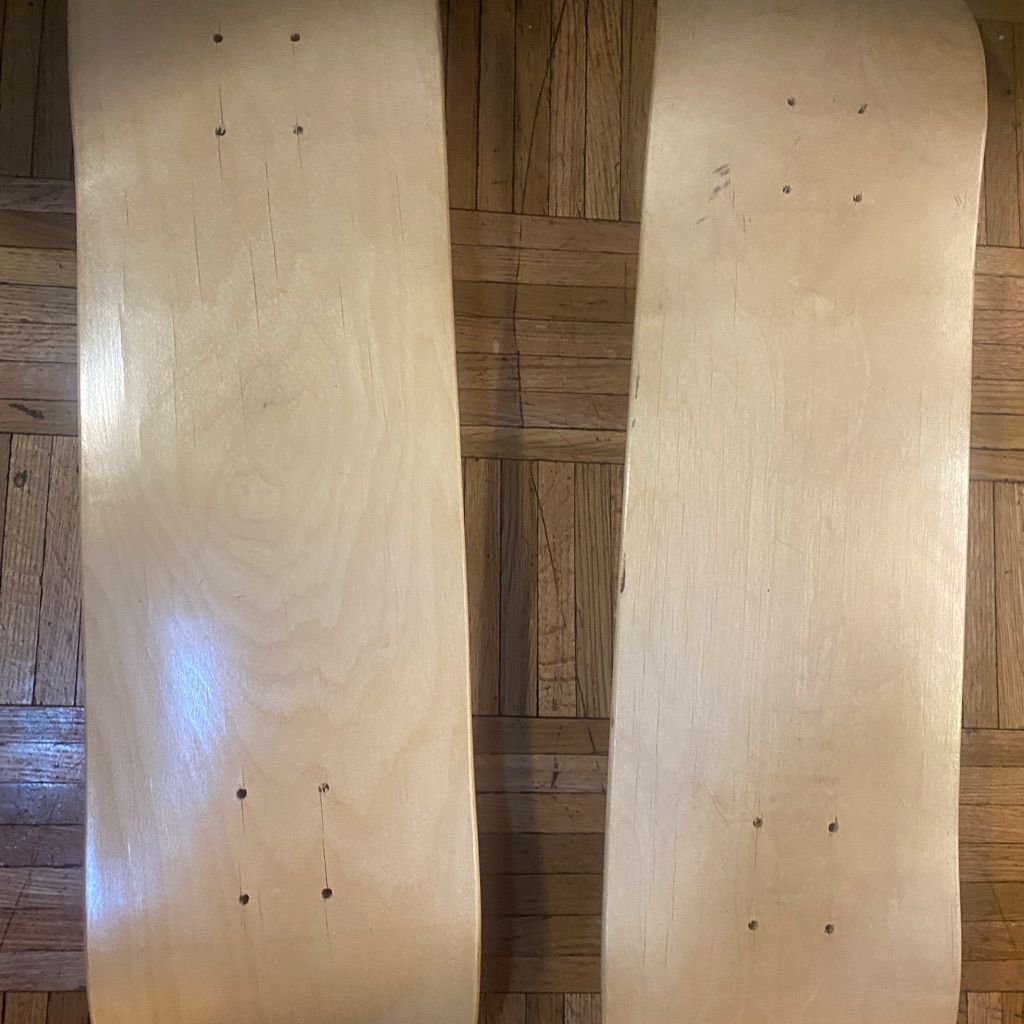 2 Natural Wood Skateboard Decks Needs Wheels Never Used As Is 2 Natural Wood Skateboard Decks Needs Wheels Never Used As Is